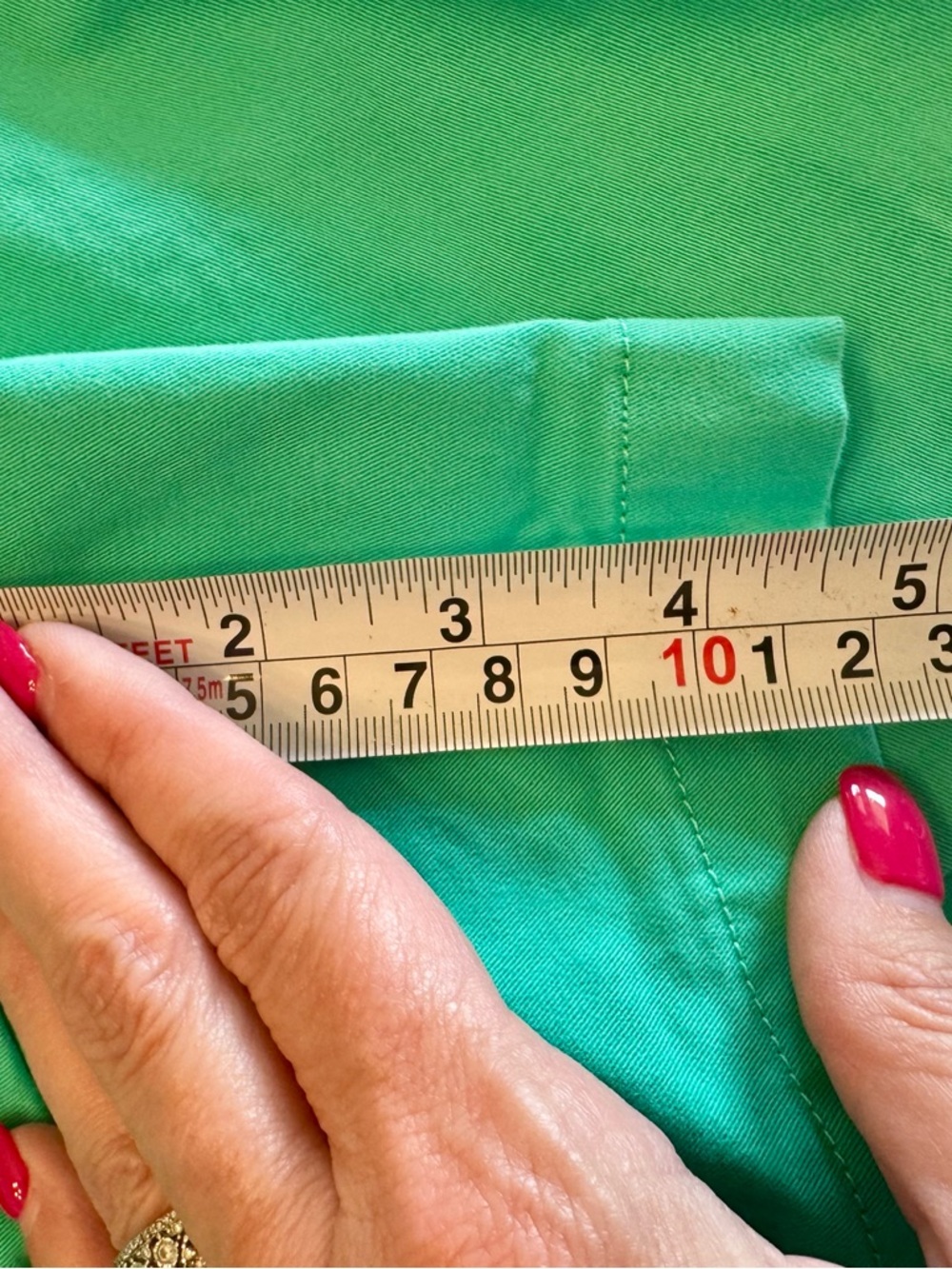 Crown & Ivy Caroline Bright Turquoise Cotton Chino Shorts Size 2 - Picture 5 of 5
